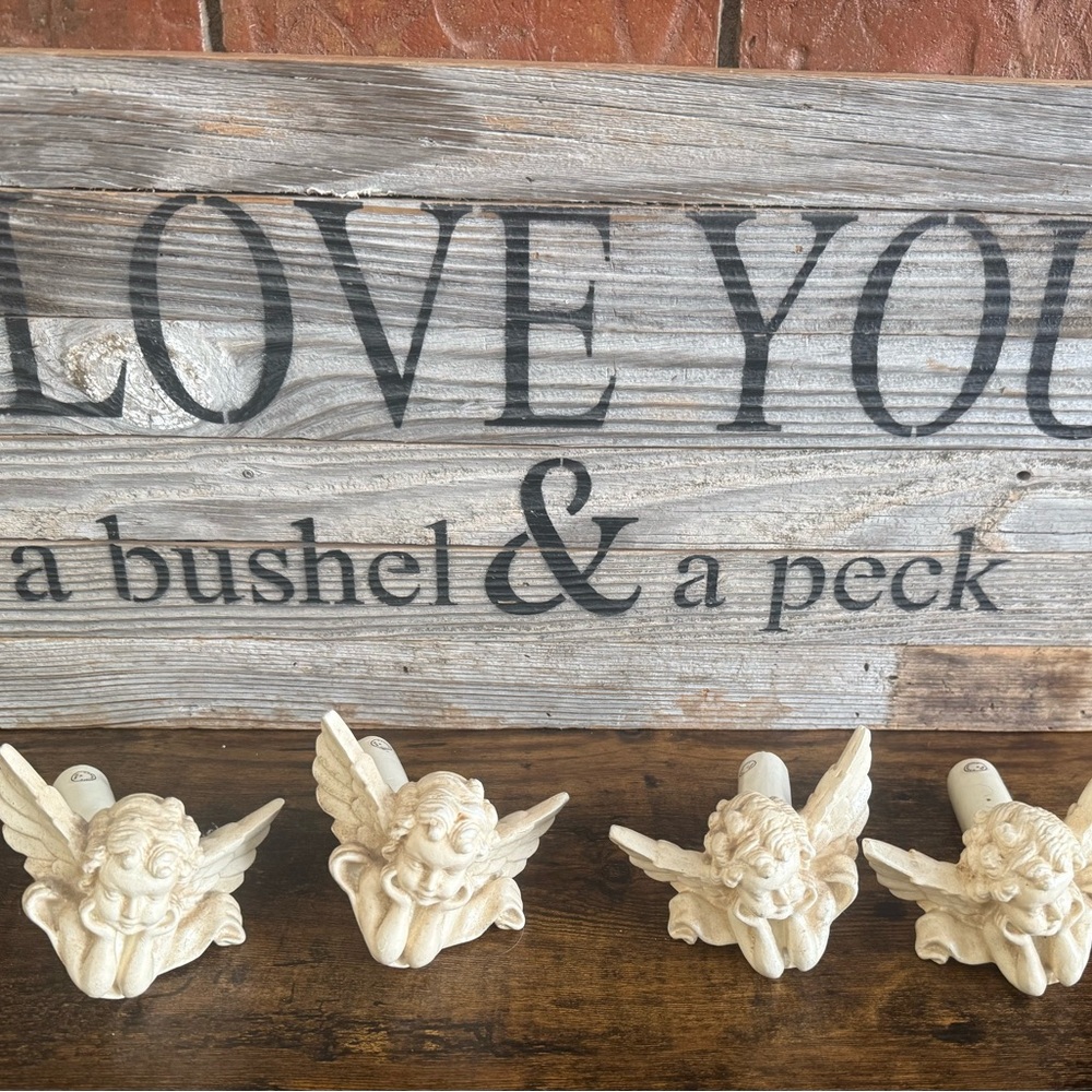 Vintage angel curtain holders